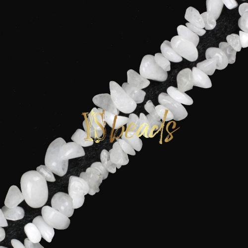 White Jade Chips, Approx 5x8mm
