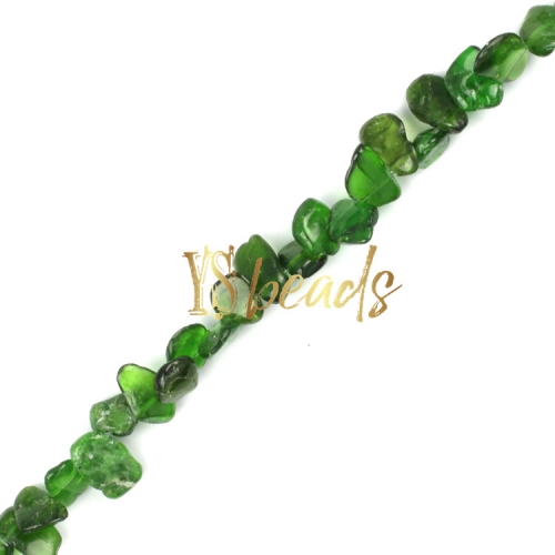 Green Diopside Drop Style Nuggets, Approx 5x8-10x12mm