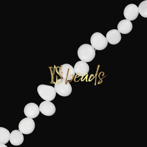 White Porcelain Quartzite Drop Style Nuggets, Approx 5x8-10x12mm
