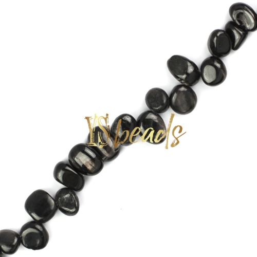 Black Obsidian Drop Style Nuggets, Approx 5x8-10x12mm