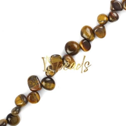 Yellow Tiger Eye Drop Style Nuggets, Approx 5x8-10x12mm