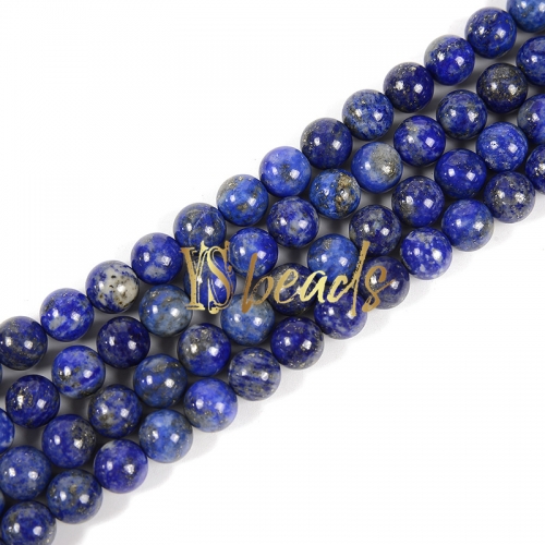 Natural Color Lapis Lazuli Plain Rounds, Approx 6-10mm