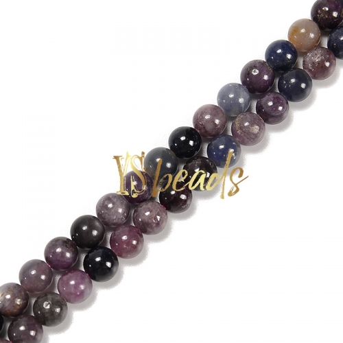 Mixed Ruby&Sapphire Plain Rounds, Approx 6mm