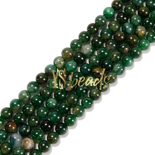 A Grade Fuchsite Plain Rounds, Approx 4-10mm