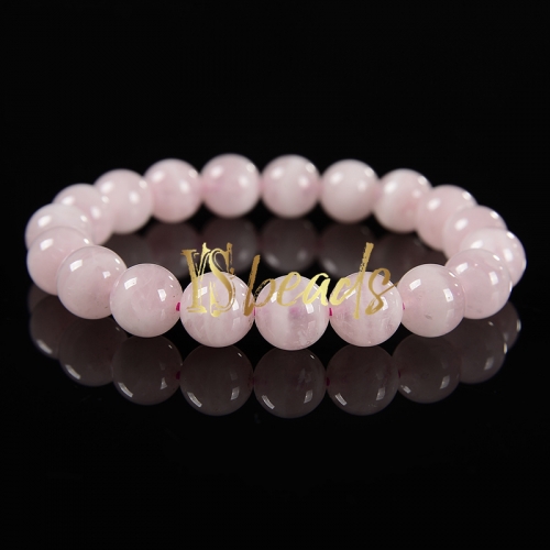 Madagascar Rose Quartz Round Bracelet, Approx 10mm