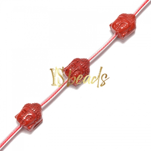 Red Jasper Buddha Beads, Approx 10x13mm
