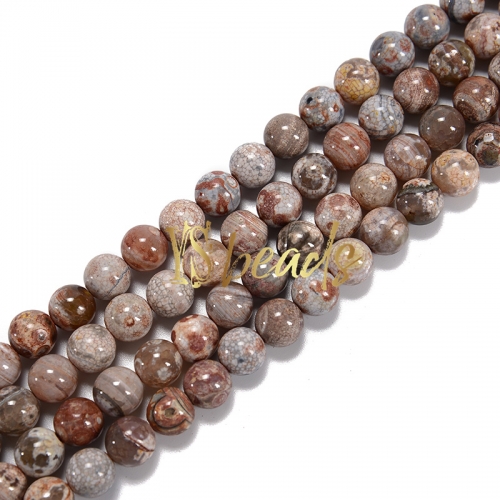 Ivory Agate Plain Rounds, 6-12mm
