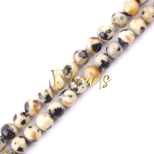 Dalmation Jasper Plain Rounds, Approx 2-3mm
