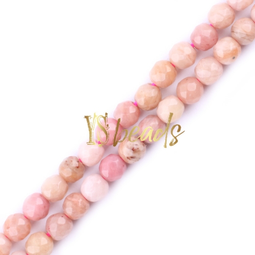 Chinese Rhodochrosite Faceted Rounds, Approx 2-3mm