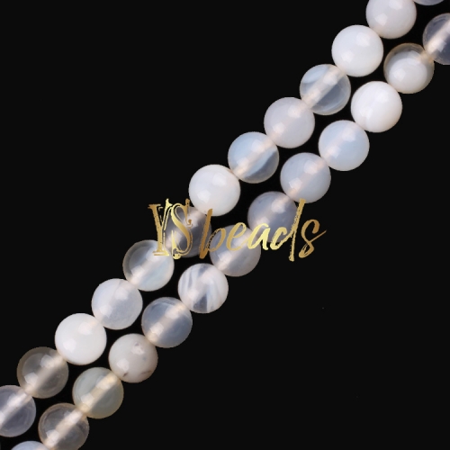Grey Agate Plain Rounds, Approx 2-3mm