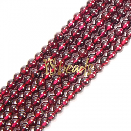Garnet Plain Rounds, Approx 2-3mm