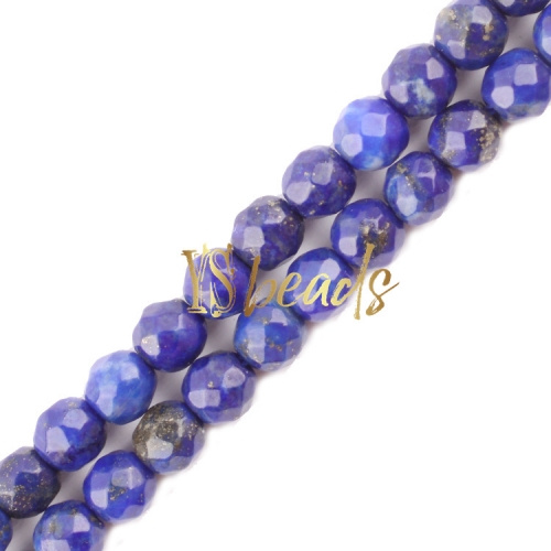 Lapis Lazuli Faceted Rounds, Approx 2-3mm