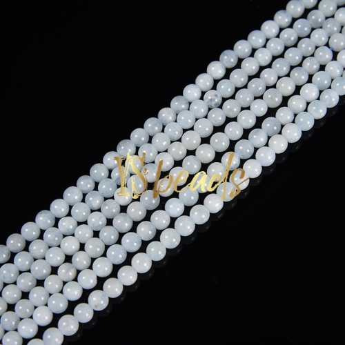Aquamarine Plain Rounds, 4-10mm
