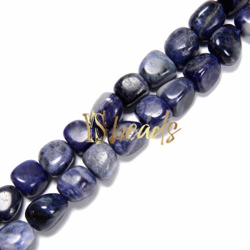 Sodalite Nuggets, 2.0mm hole, Approx 14x18-16x20mm