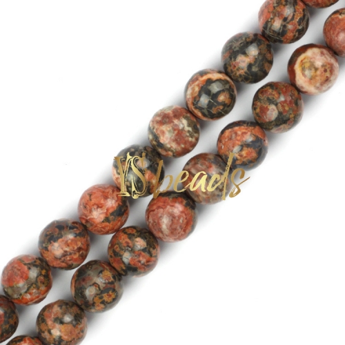 Leopard Jasper Plain Rounds, Approx 4-10mm