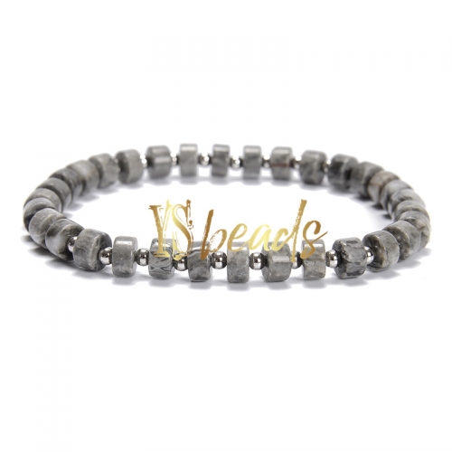 Earth Jasper Heshi Bracelet, Approx 3x6mm