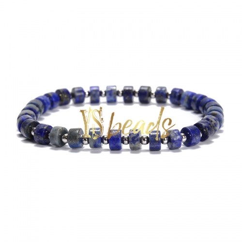 Dyed Lapis Lazuli Heshi Bracelet, Approx 3x6mm