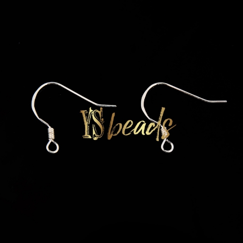 S925 Sterling Silver Spring Earring Hook, Approx 13x18mm