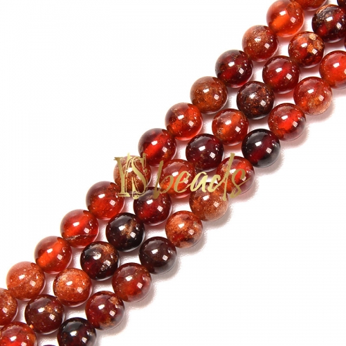 Hessonite Plain Rounds, Approx 4-12mm