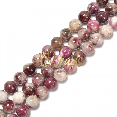 Rose Tourmaline Plain Rounds, Approx 6-12mm