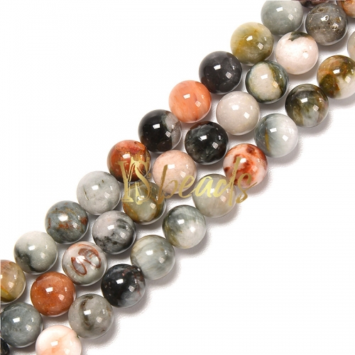 Mixed Colors Hawks Eye Plain Rounds, Approx 6-12mm