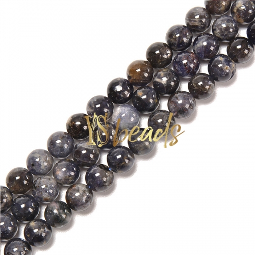 A Grade Iolite Plain Rounds, Approx 4-12mm
