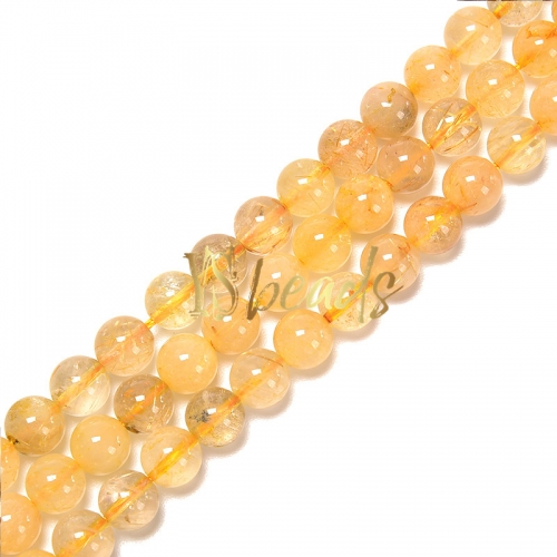 Golden Rutilated Quartz Plain Rounds, Approx 4-12mm