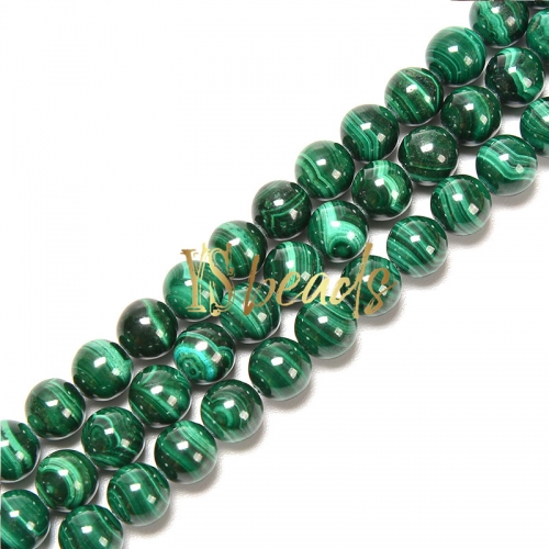A Grade Malachite Plain Rounds, Approx 4-12mm