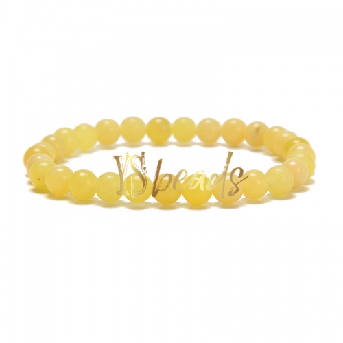Lemon Jade Round Bracelet, Approx 4-10mm