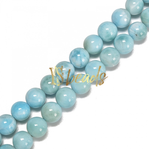 A Grade Larimar Plain Rounds, Approx 8mm