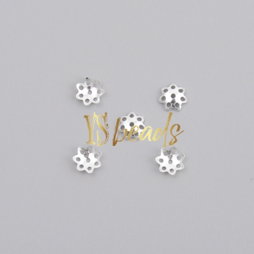 S925 Sterling Silver Caps, Approx 6mm