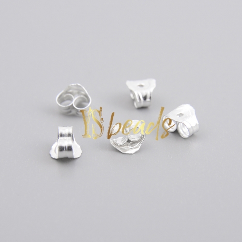 S925 Sterling Silver Butterfly Earring Backs, Approx 3x5mm