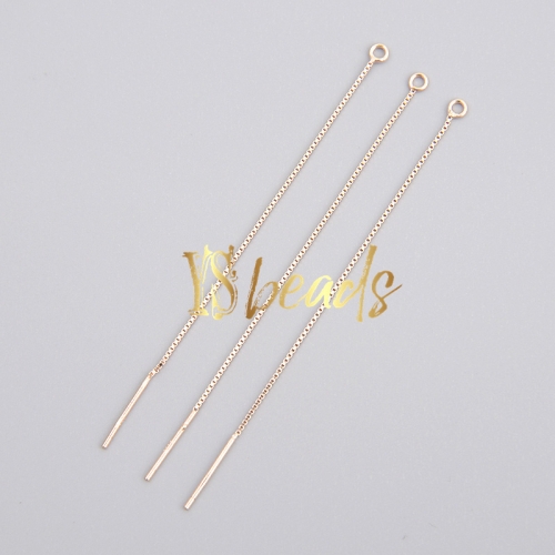 Rose Gold Plated S925 Sterling Silver Earring Chain, Approx 80mm Length