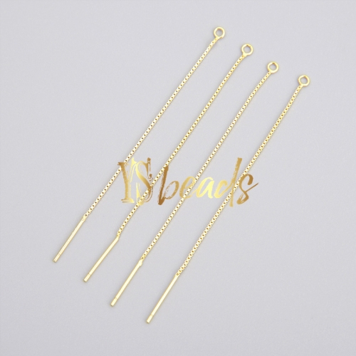 Gold Plated S925 Sterling Silver Earring Chain, Approx 80mm Length