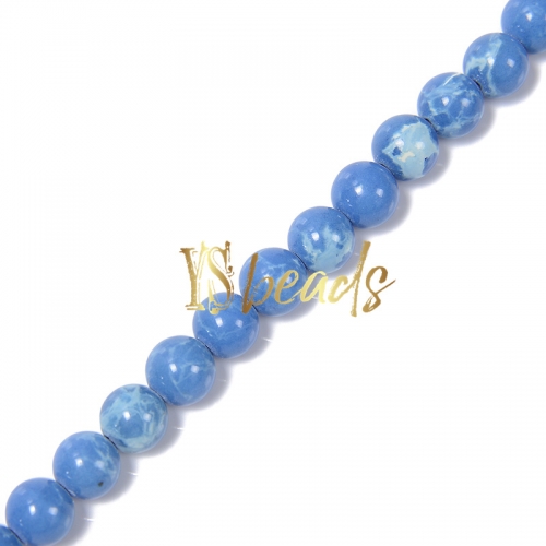 Synthetic Turquoise Plain Rounds-XSS21, Approx 4-12mm