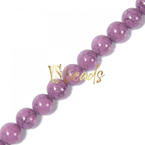 Synthetic Turquoise Plain Rounds-XSS15, Approx 4-12mm
