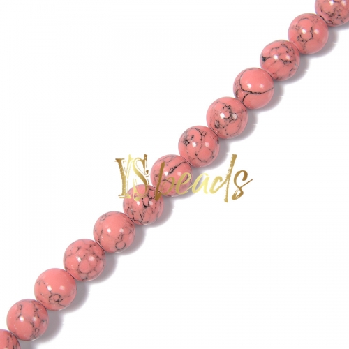 Synthetic Turquoise Plain Rounds-XSS16, Approx 4-12mm
