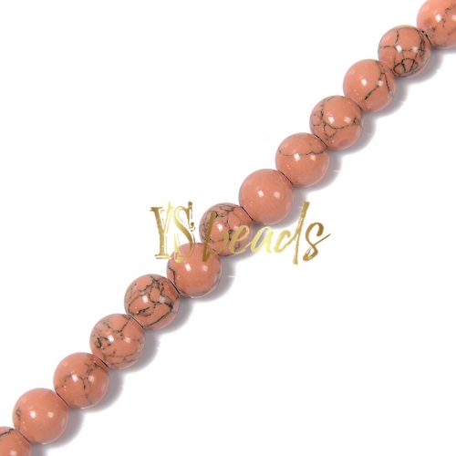 Synthetic Turquoise Plain Rounds-XSS18, Approx 4-12mm