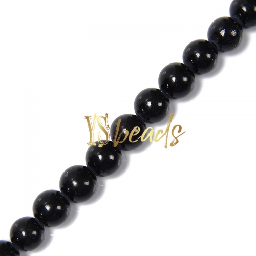 Dyed Black Mashan Jade Plain Rounds-XS32, Approx 4-14mm