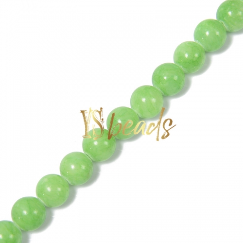 Dyed MiHuang Jade Plain Rounds-YXS17, Approx 4-12mm