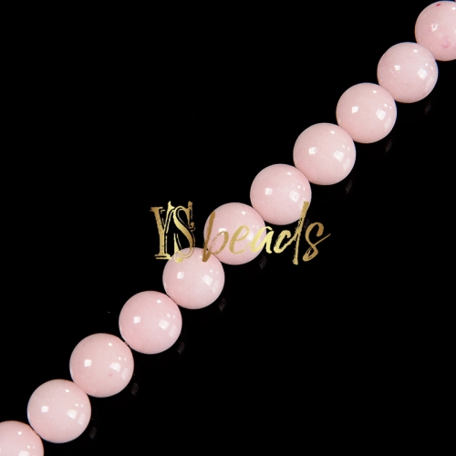 Pink Mashan Jade Plain Rounds-XS02, Approx 4-14mm
