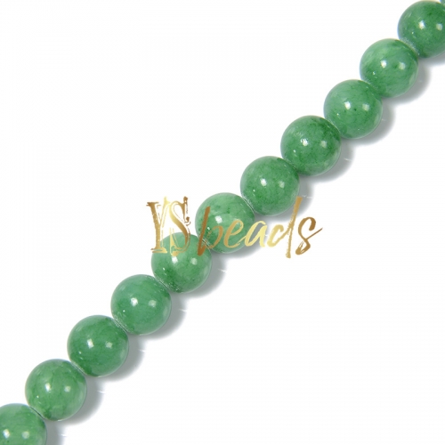 Dyed MiHuang Jade Plain Rounds-YXS19, Approx 4-12mm