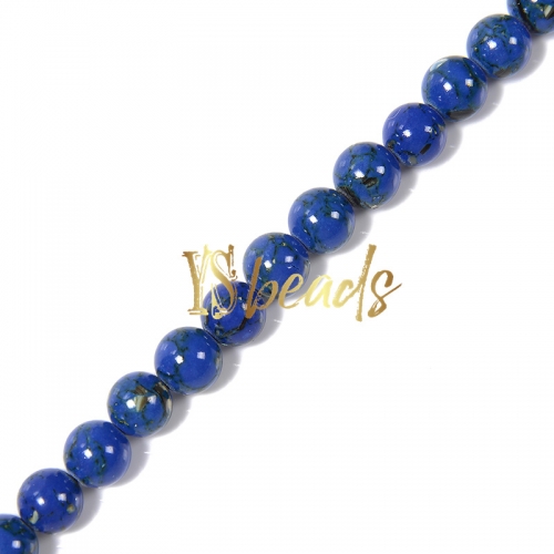 Dyed Lapis Blue Color Shell (Imitation Turquoise) Plain Rounds, Approx 4-12mm