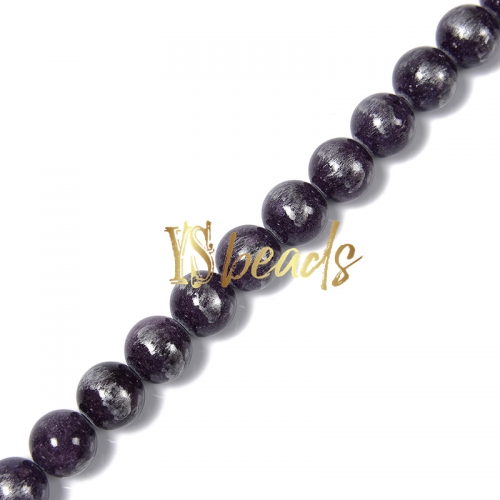 Dyed Dark Puprle Jade with Silver Line Plain Rounds, Approx 4-12mm