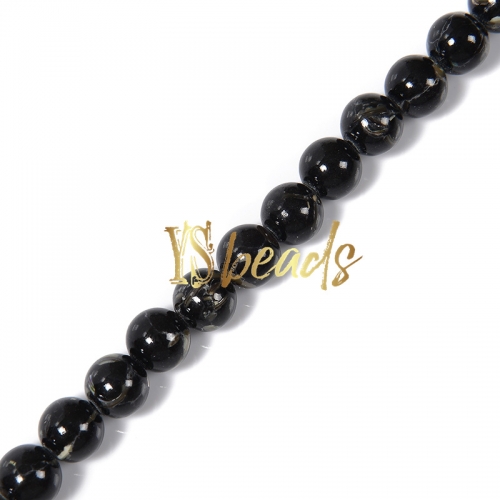 Dyed Black Shell (Imitation Turquoise) Plain Rounds, Approx 4-12mm