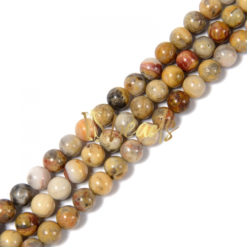 Crazy Agate Plain Rounds, Approx 4-12mm