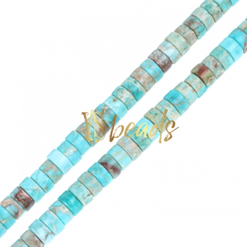 Dyed Light Turquoise Color Impression Jasper Wheels