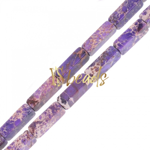 Dyed Purple Color Impression Jasper Cuboid, Approx 4x13mm