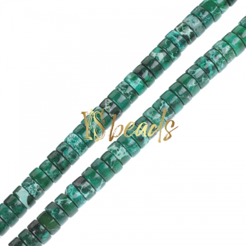 Dyed Green Color Impression Jasper Wheels