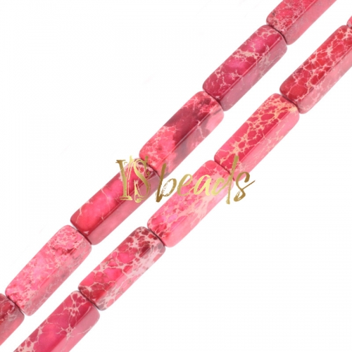 Dyed Pink Color Impression Jasper Cuboid, Approx 4x13mm